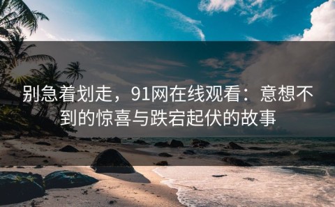 别急着划走，91网在线观看：意想不到的惊喜与跌宕起伏的故事
